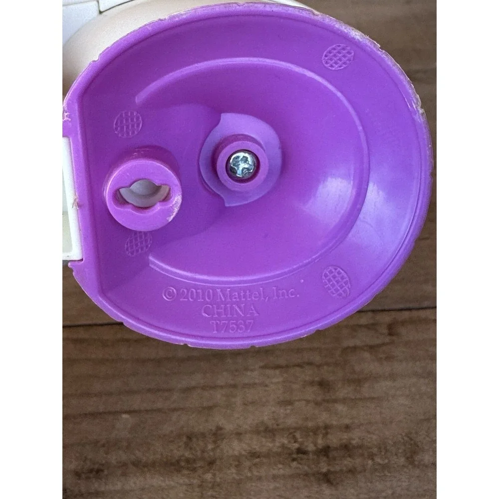 2010 Mattel Barbie Toilet With Paper‎ Roll Plastic Pink Purple Doll House Toy